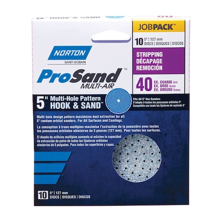 Norton Abrasives 5 in Dia, Zirconia Alumina, 40 Grit, Coated Type 07660703225